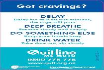 Wallet cards are sent out in Quit Packs from New zealand in 2014 